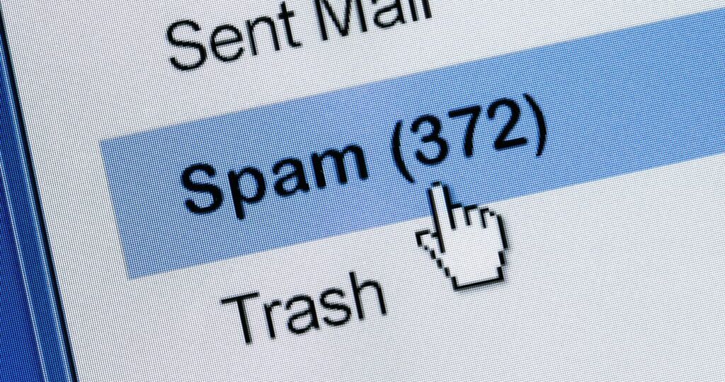 Clicking on email spam folder with 372 items