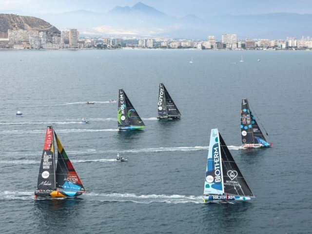 8 January 2023, IMOCA fleet during the In-Port race in Alicante